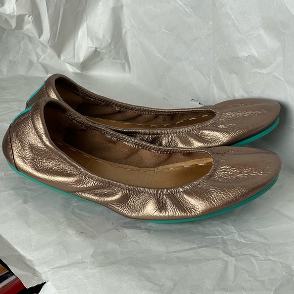 Preloved TIEKS by Gavrieli ROSÉ Full-grain Leather Ballet Flats Size 9 - Picture 4 of 11